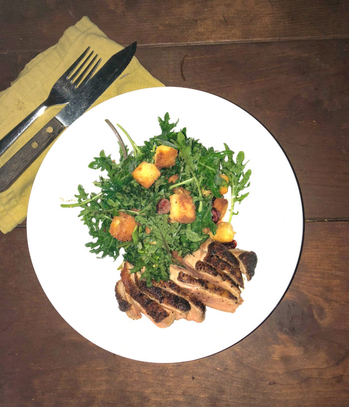 Duck Breast with Kale Salad