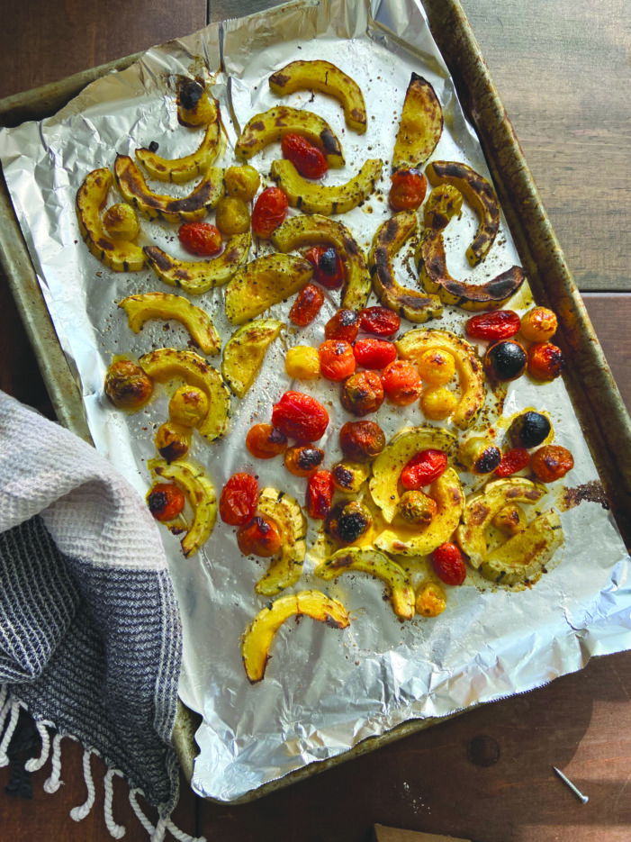 Roasted Delicata and Tomatoes