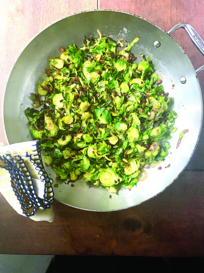 Shaved Brussels Sprouts with Pancetta