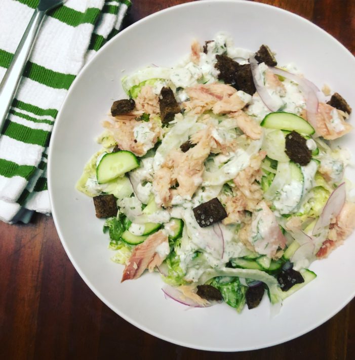 Smoked Trout Salad with Horseradish-Dill Dressing