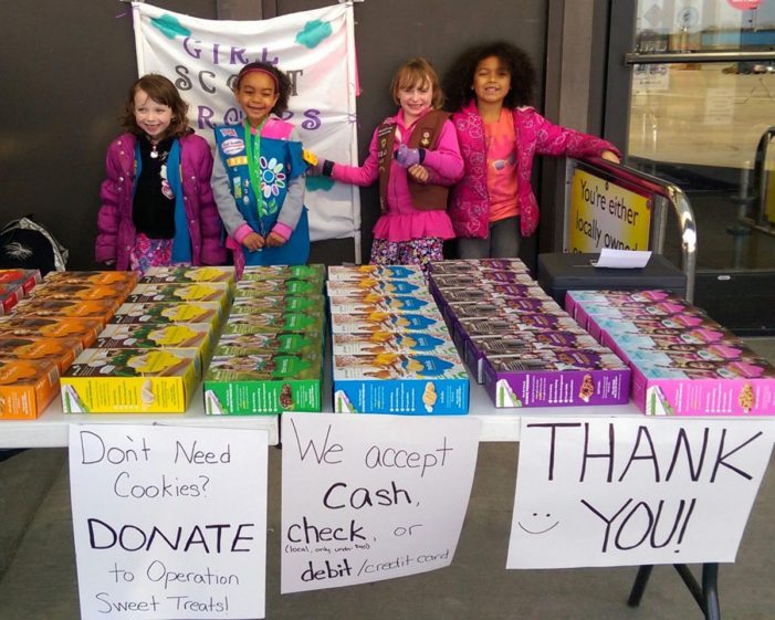 Local Girl Scouts supported by Monster
