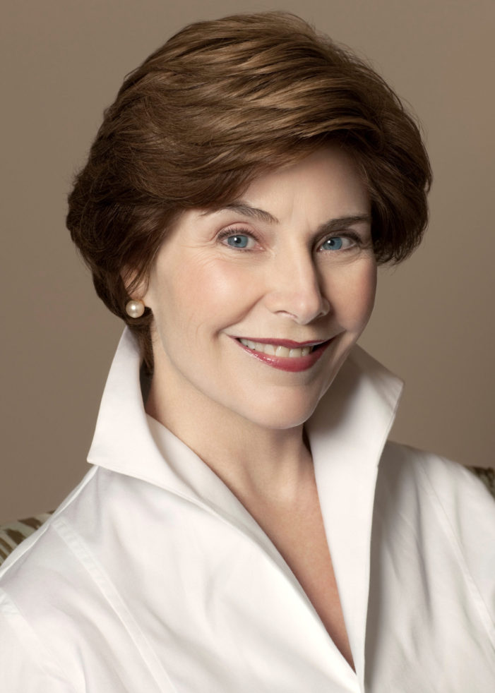 4word to welcome Laura Bush