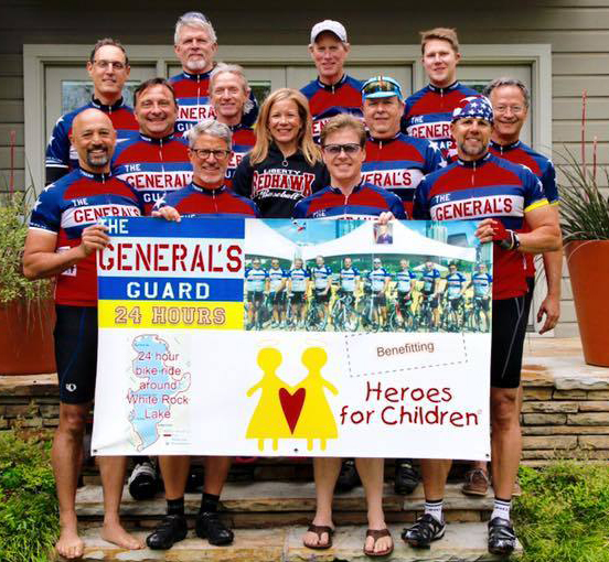 Heroes for Children riding virtually