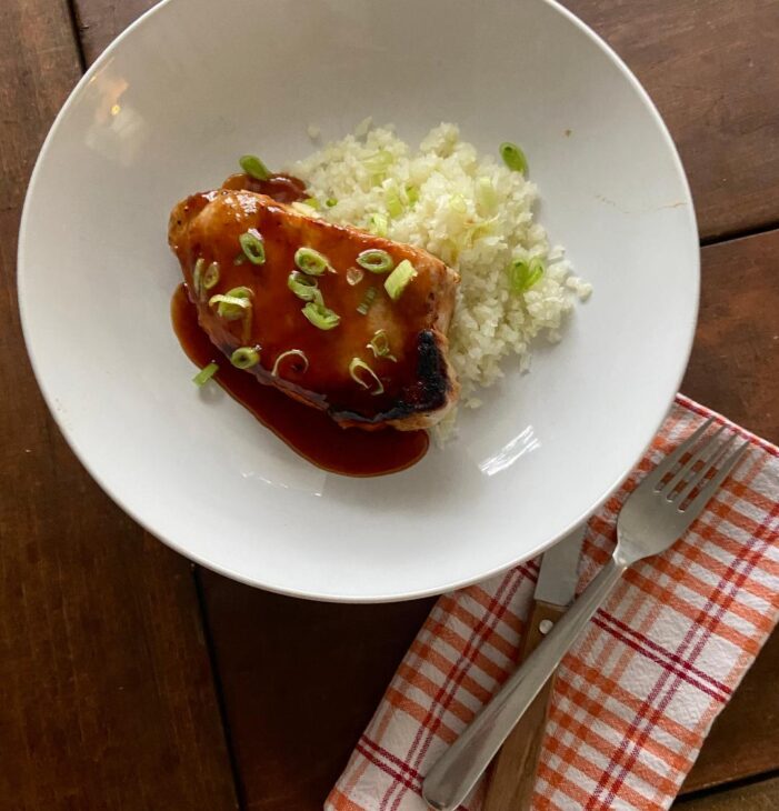 Pork Chops with Guava BBQ Sauce