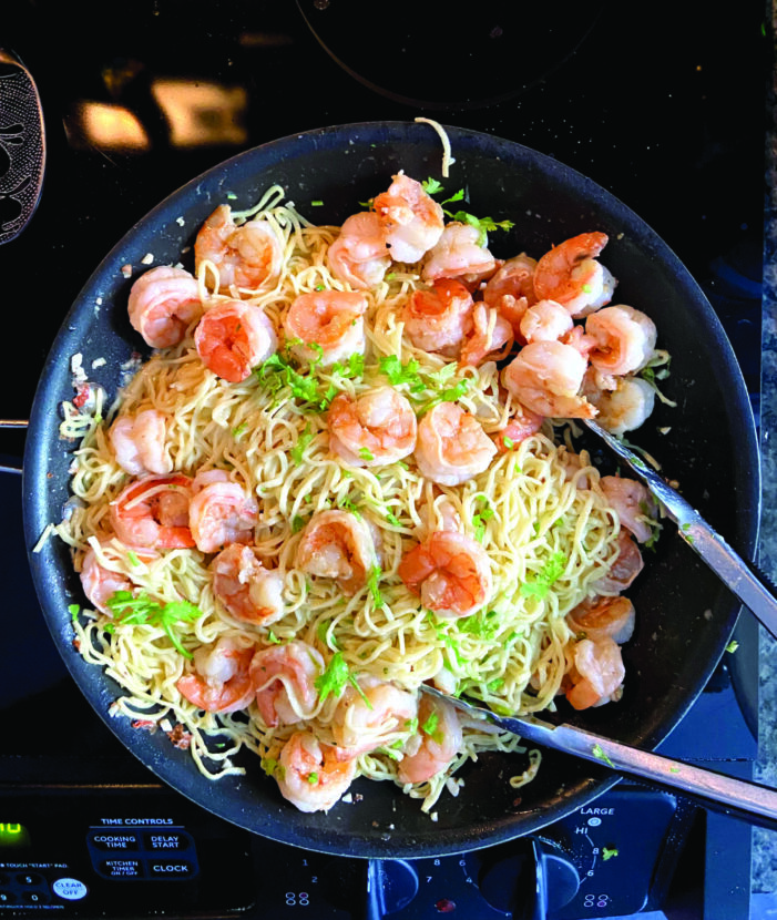 Angel Hair with Shrimp and Lime