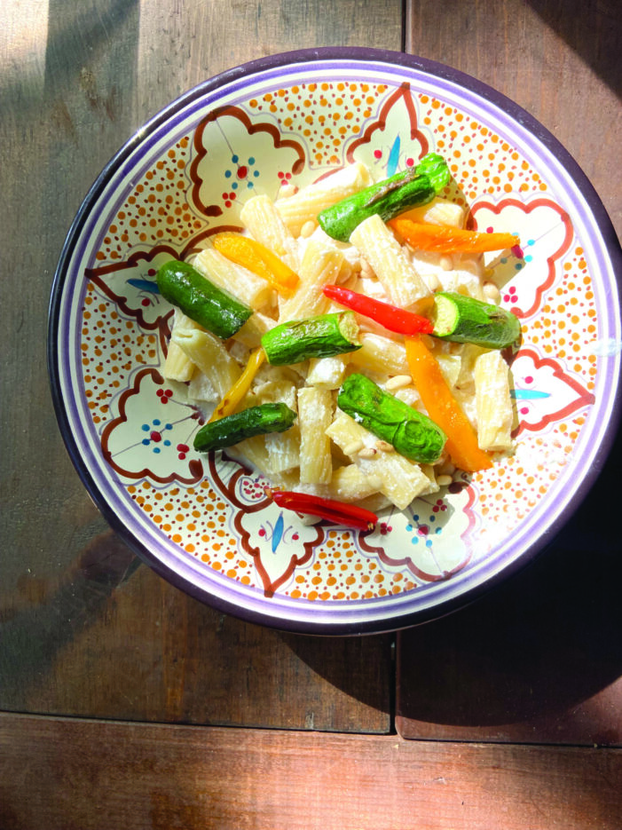 Rigatoni with Roasted Zucchini and Peppers