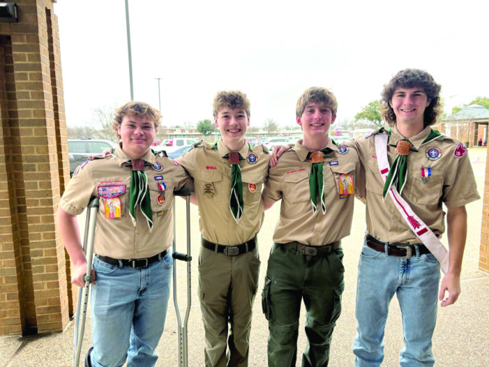 Local parish honors four Eagle Scouts