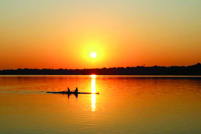 Morning sunrise reflects love of life