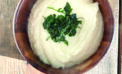 Celery Root Puree with Crispy Arugula