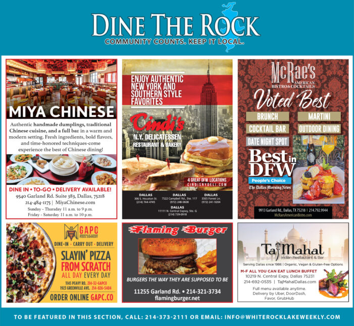 White Rock Lake Weekly’s Dine the Rock White Rock Lake Weekly’s Dine the Rock