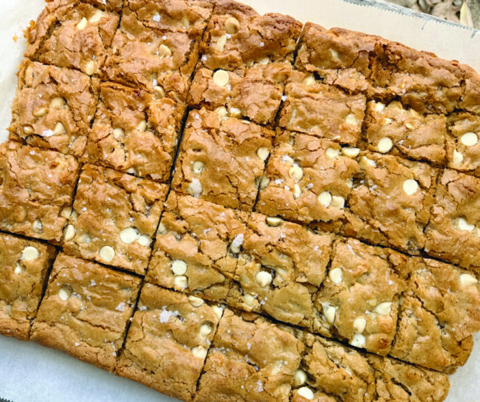 White Chocolate Macadamia Nut Blondies