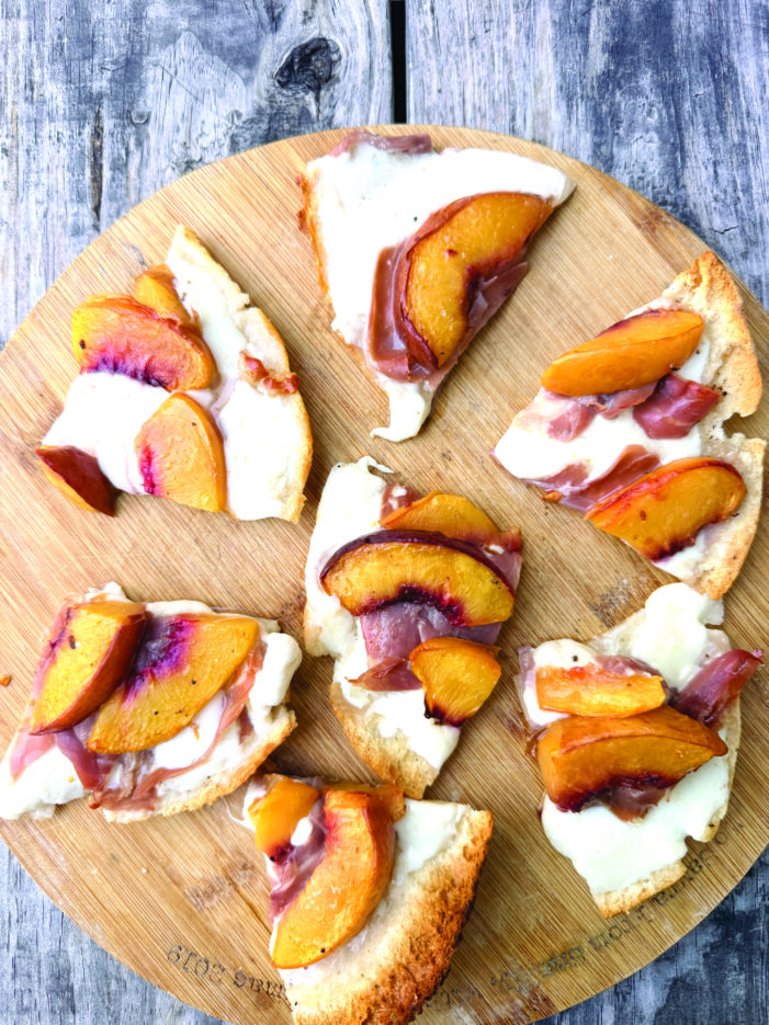 Peach and Prosciutto Flatbreads