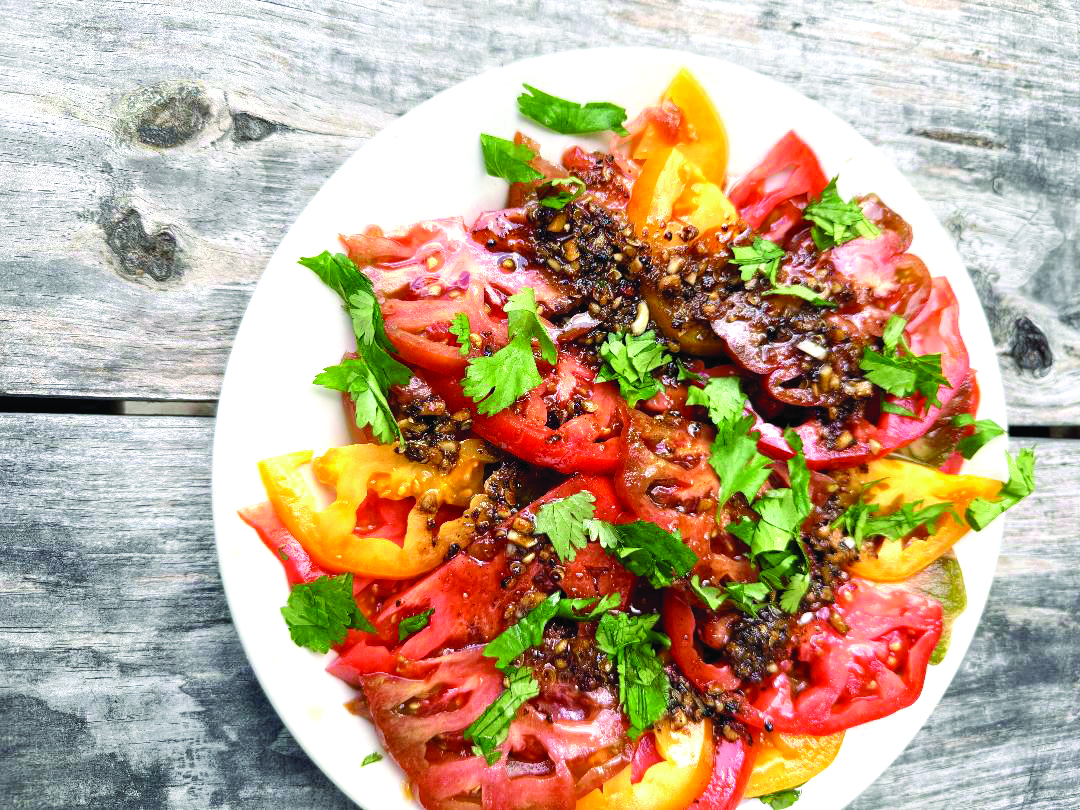 Heirloom Tomatoes with Szechuan Peppercorn Vinaigrette