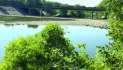 Spillway at White Rock Lake running dry