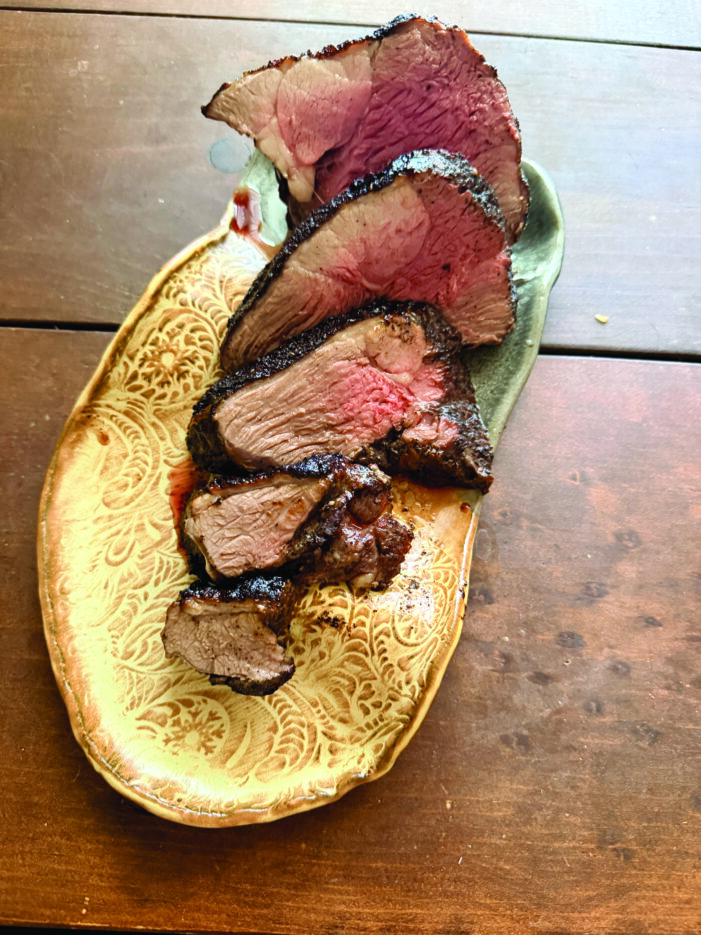 Coffee-Coriander Leg of Lamb